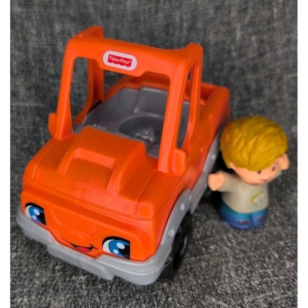 FisherPrice Little People Orange Pickup Truck w Boy Figure Toy Lot